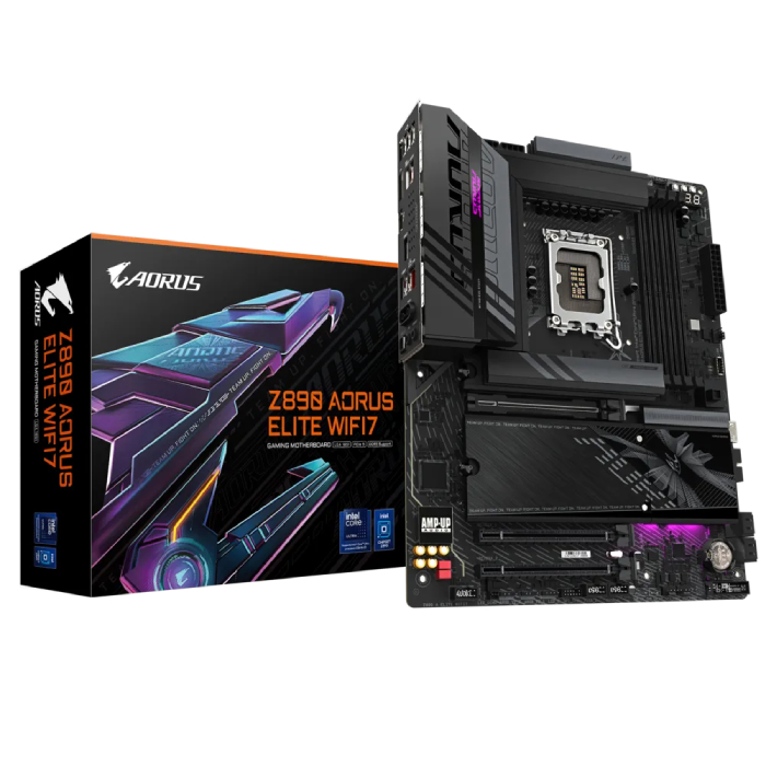  Z890 ATX Motherboard: 1851 Socket For Intel Core Ultra Processors<br>4x DDR5, 4x SATA 6Gb/s, PCIe 5.0, 1x M.2 Gen5 + 3x M.2 Gen4, USB4, 2.5GbE LAN, Wi-Fi 7 + Bluetooth 5.4, Realtek ALC1220 Audio, Thunderbolt 4/DP  